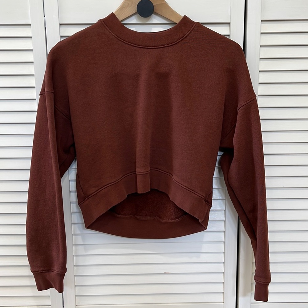 MATE the Label cropped terra cotta sweatshirt